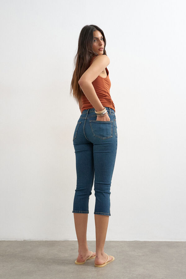 Topshop Capri trousers blue