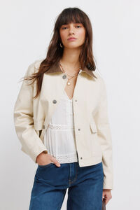 Springfield Beige cotton short jacket