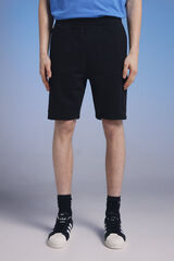 Springfield Pedri x Springfield sweatshirt fleece cargo Bermuda shorts black