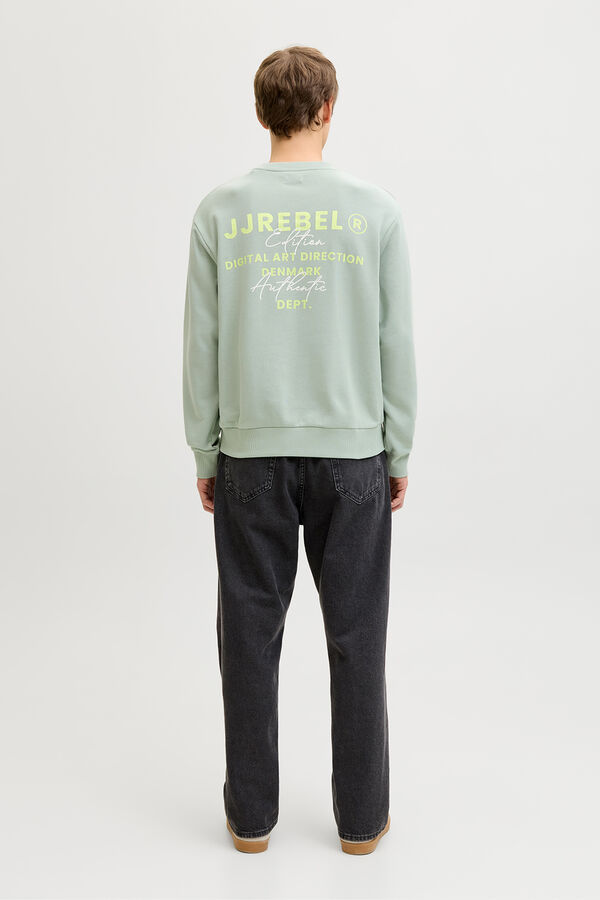 JJ REBEL Sudadera holgada backprint turquesa
