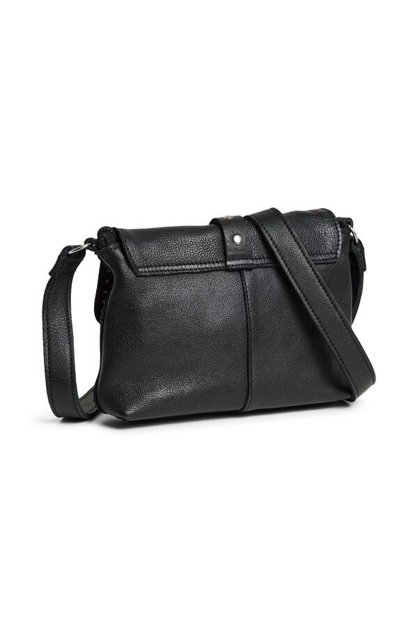Pieces Leather crossbody bag black
