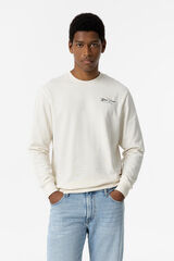 Springfield Sweatshirt mit Print vorne braun