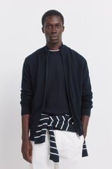 Springfield cardigan structur&eacute; uni bleu