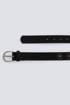 Springfield Ceinture noire &agrave; motif ronds clous