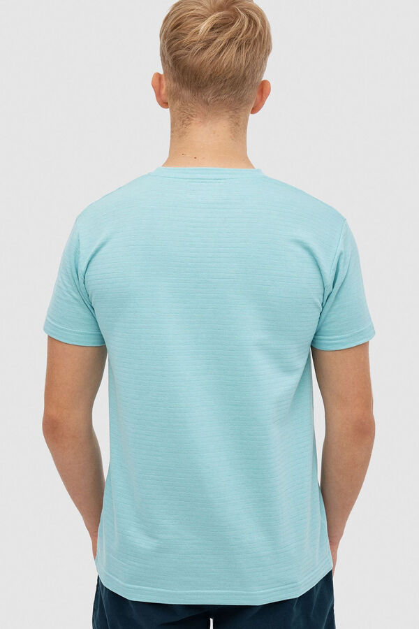 Springfield Camiseta Textura Rayas azul indigo