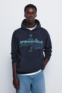 Springfield Sudadera capucha logo Springfield azul