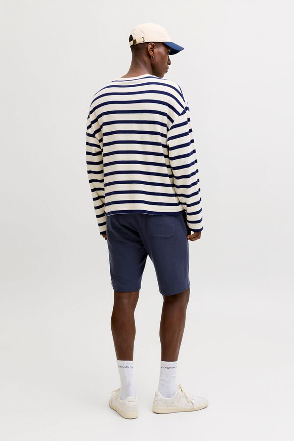 Jack & Jones Regular fit fleece Bermuda shorts blue