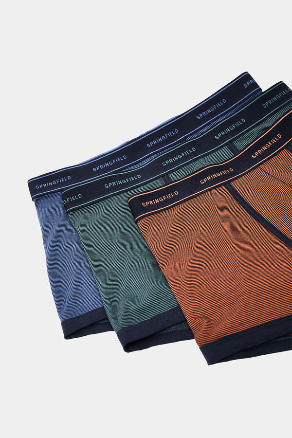 Springfield Pack 3 boxers riscas azul