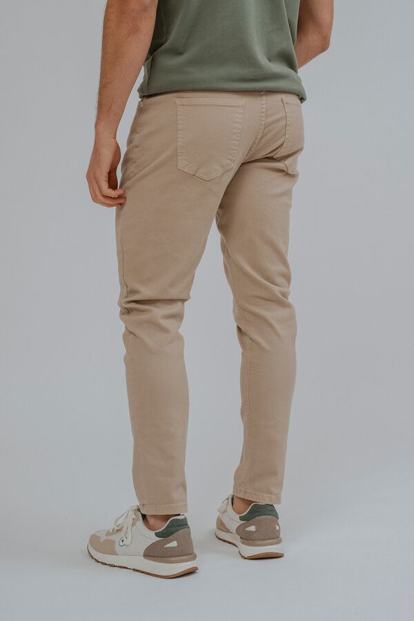 Celopman Slim fit 5-pocket trousers nude