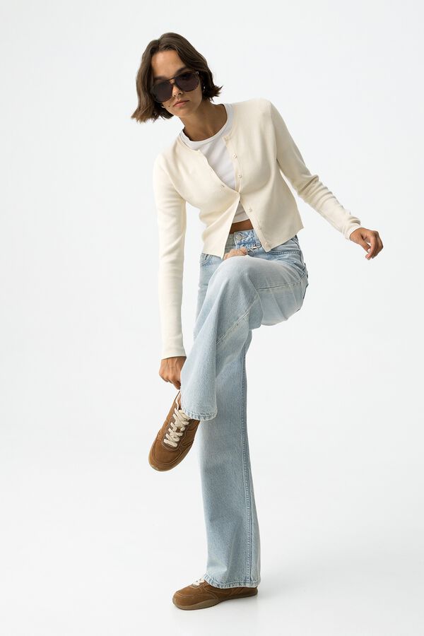 Tiffosi High-Waisted Wide Leg Jeans bleu