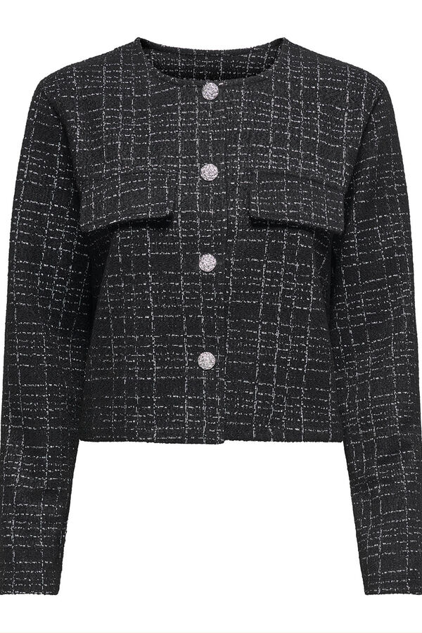 JDY Chaqueta ligera botones negro