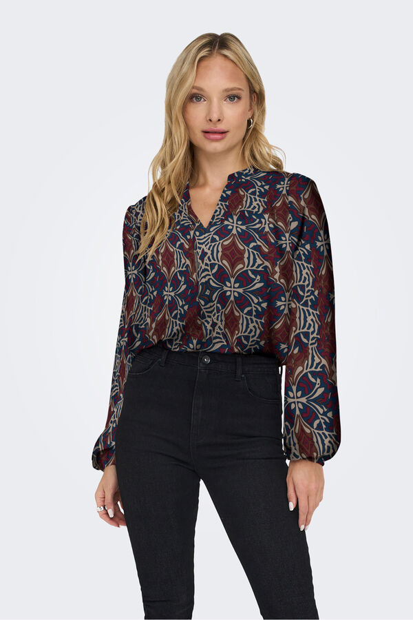 Only Blusa de manga larga azul