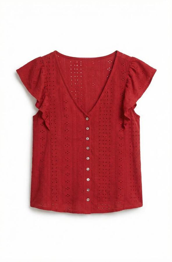Springfield Embroidered short sleeve T-shirt red