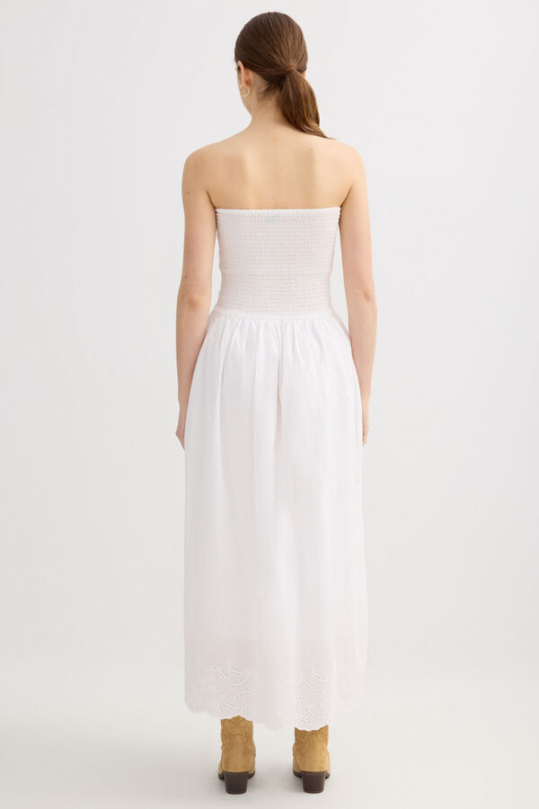 Inside Vestido maxi bandeau blanco