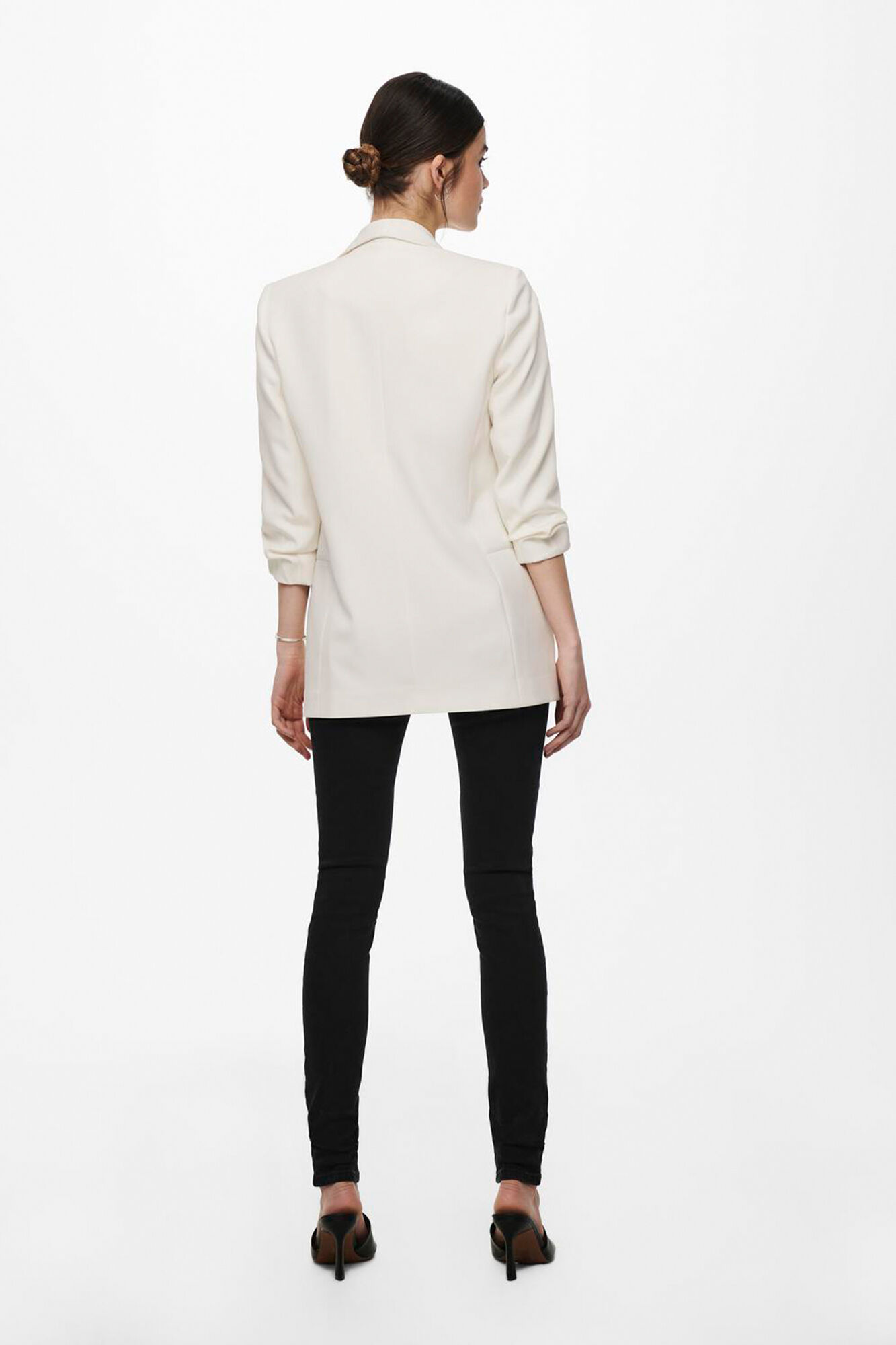 Only Blazer abierta manga remangada