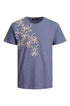Springfield Printed cotton T-shirt bluish