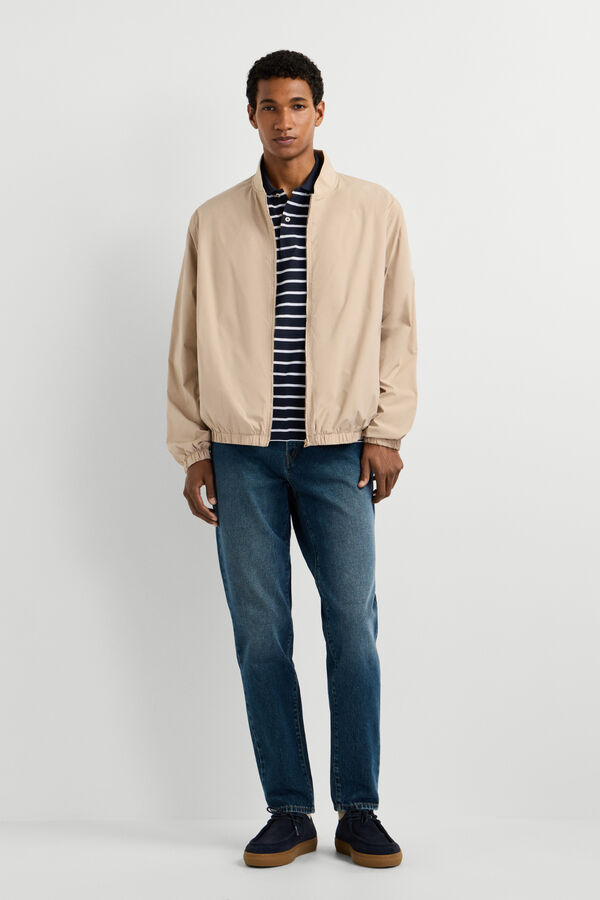 Pepe Jeans Bomber jacket with piping grey