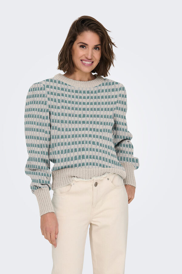 JDY Round neck jumper blue
