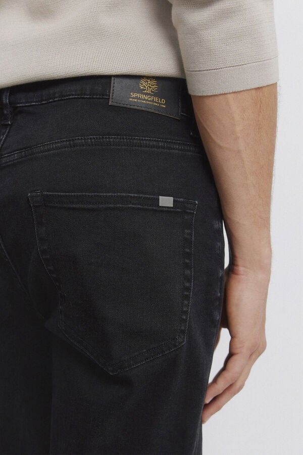 Springfield Jeans preto lavado skinny fit preto