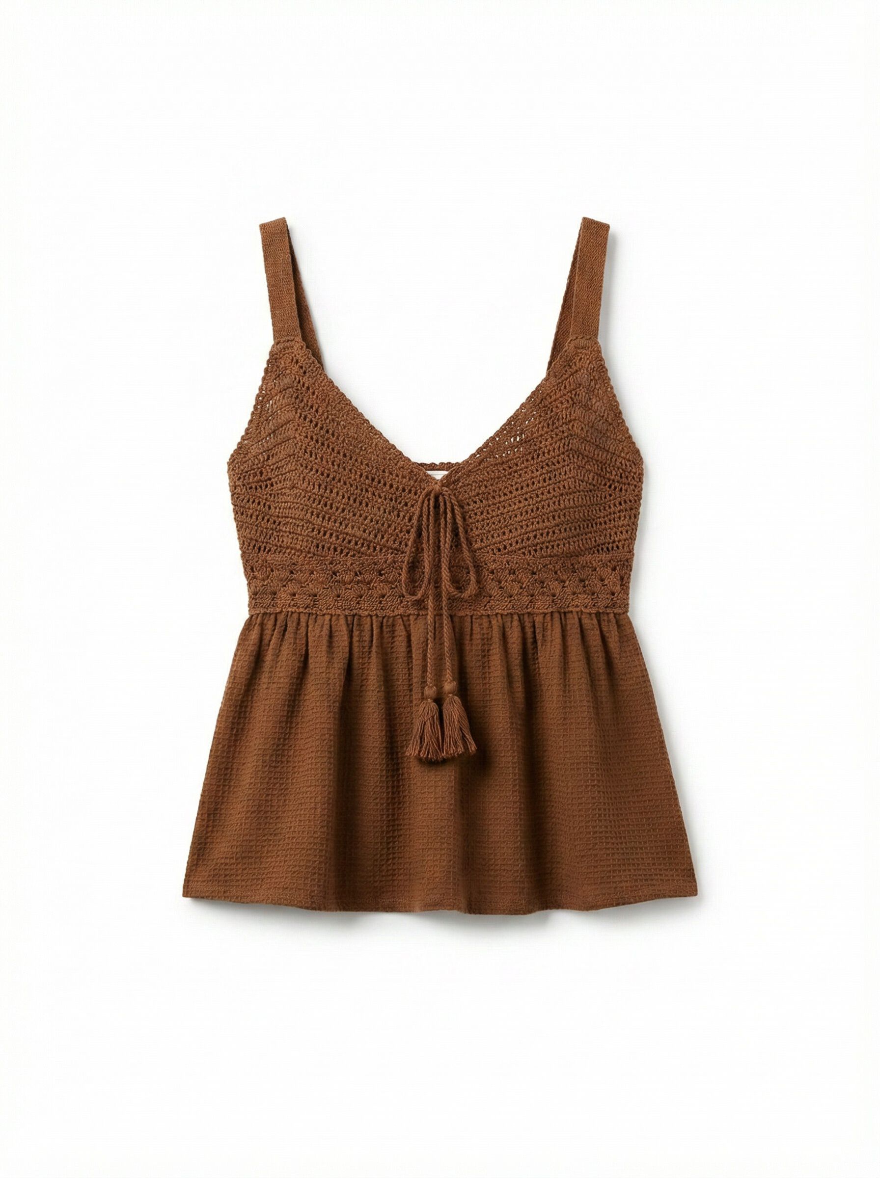 Springfield Crochet structure tie vest top
