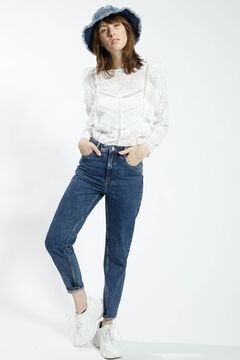 Springfield Embroidered blouse blanc