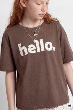 Springfield Kids Camiseta manga corta "Hello" ni&ntilde;a