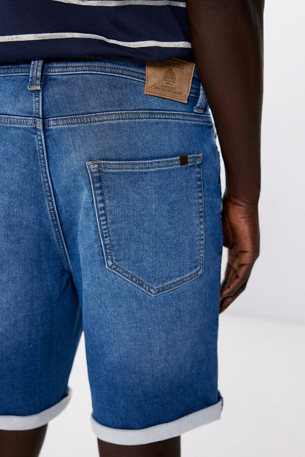 Springfield Jeans-Bermudas aus Knit Denim azulado