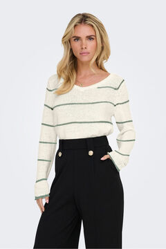 Only V - neck sweater white