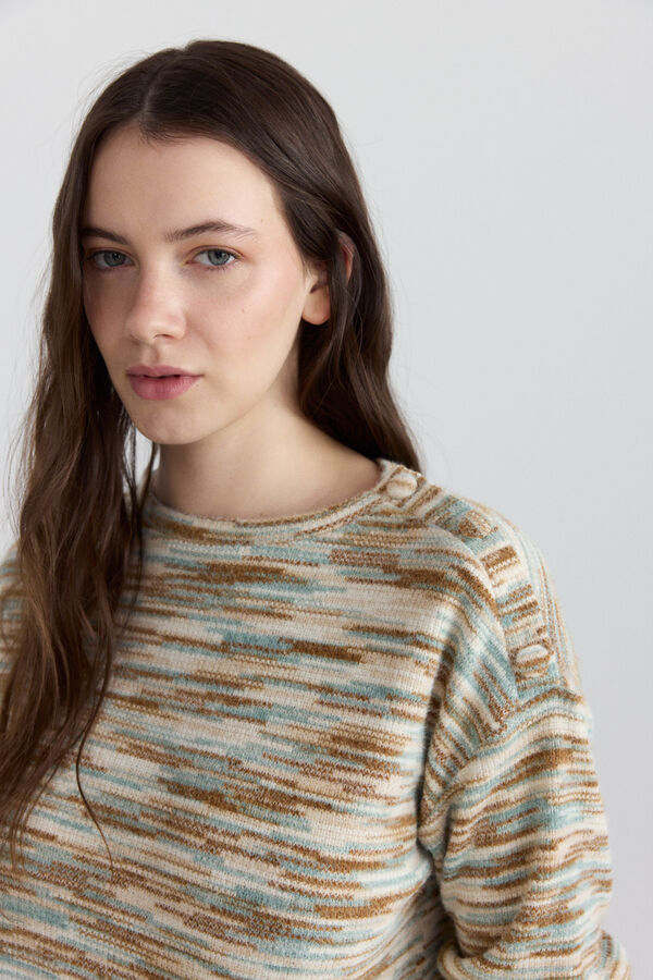 Springfield Jumper shoulder buttons brown