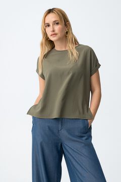 Tiffosi Blusa de manga curta e modelagem solta