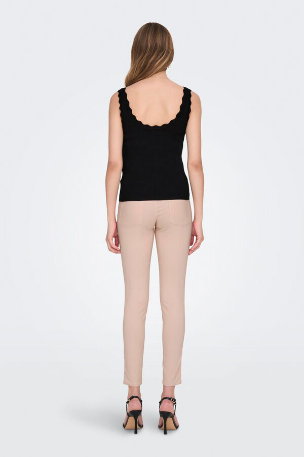 JDY Camiseta tirantes punto negro