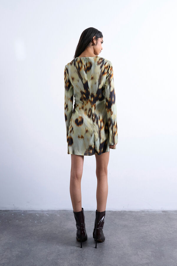 Topshop Vestido curto de viscose verde