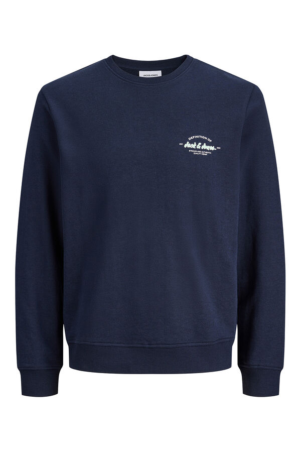 Jack & Jones PLUS basic long sleeve sweatshirt blue