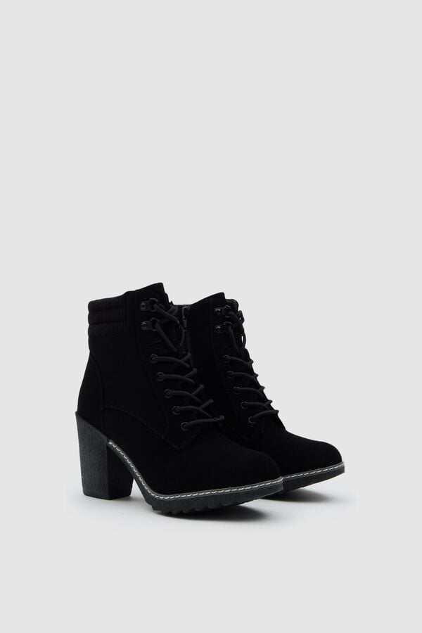 Inside Platform hiker ankle boots black