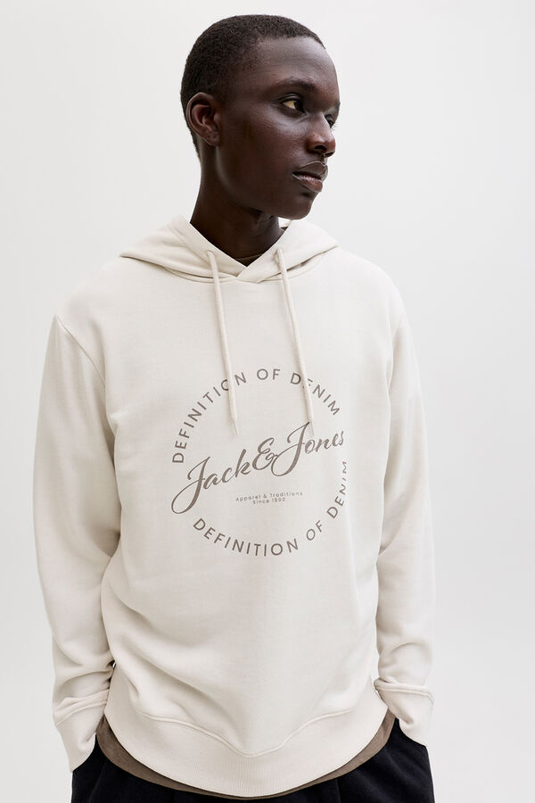 Jack & Jones Weiches Fleece-Kapuzen-Sweatshirt Grau