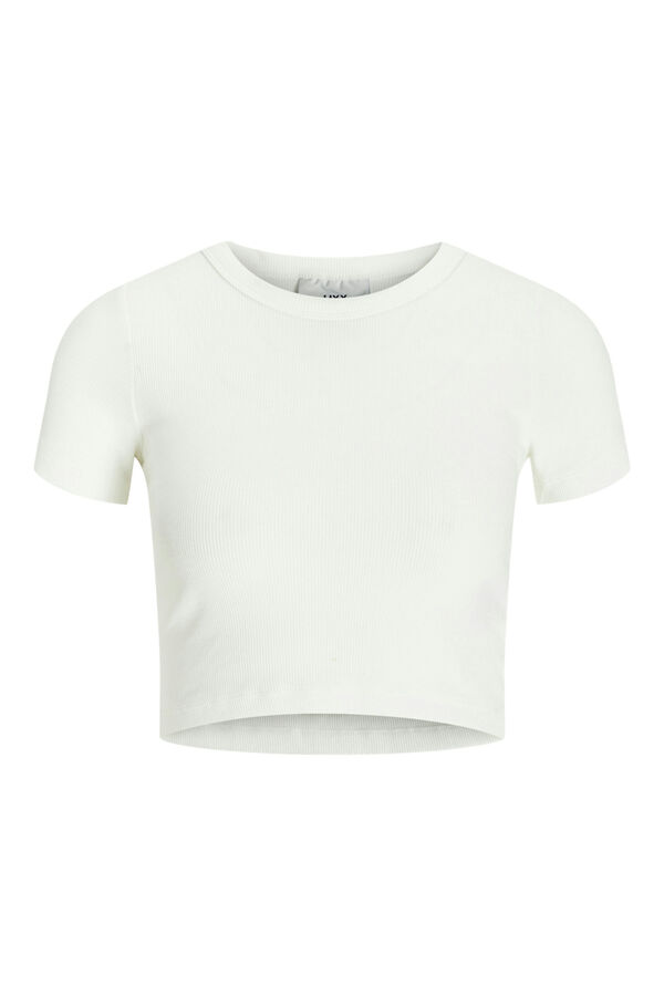 Springfield Camiseta rib básica blanco