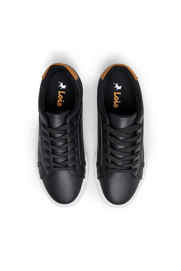 Lois Faux leather tennis sneakers black
