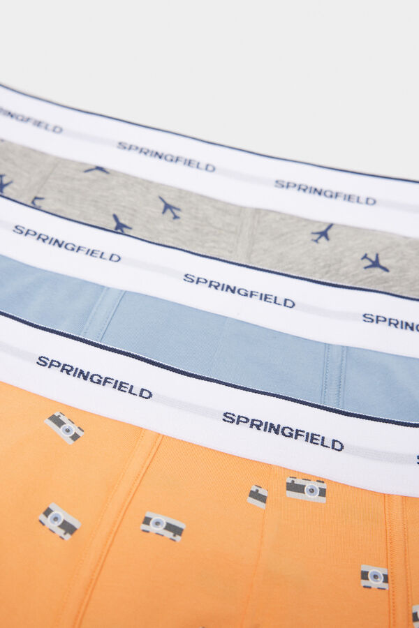 Springfield 3-pack printed boxers orange