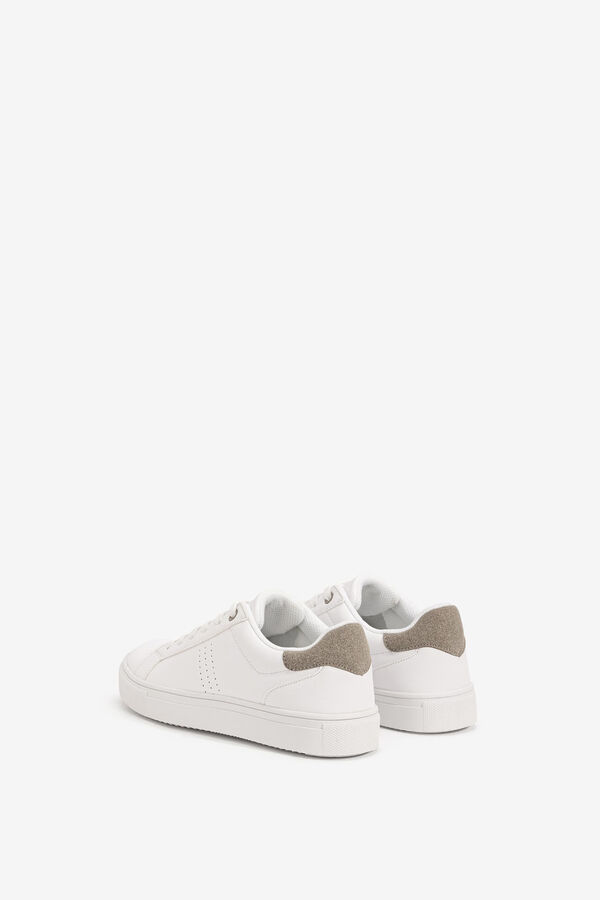 Tiffosi Combined Leather Effect Sports Shoes white