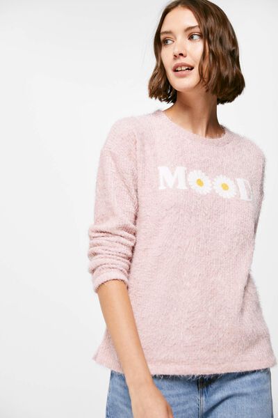 Springfield Camiseta "Mood"Chenilla rosa