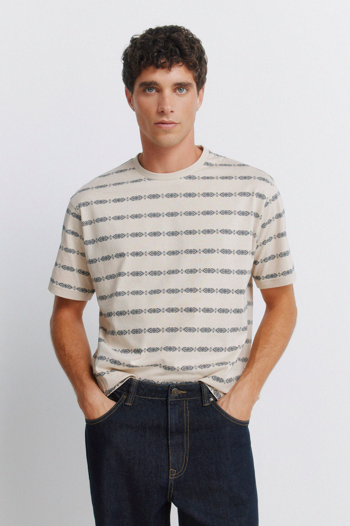 Springfield Ethnic all-over print T-shirt