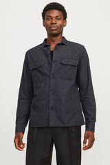 Jack & Jones Camisa estilo sarga negro