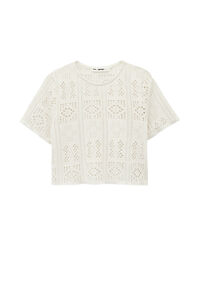 Koton T-shirt curta de crochet