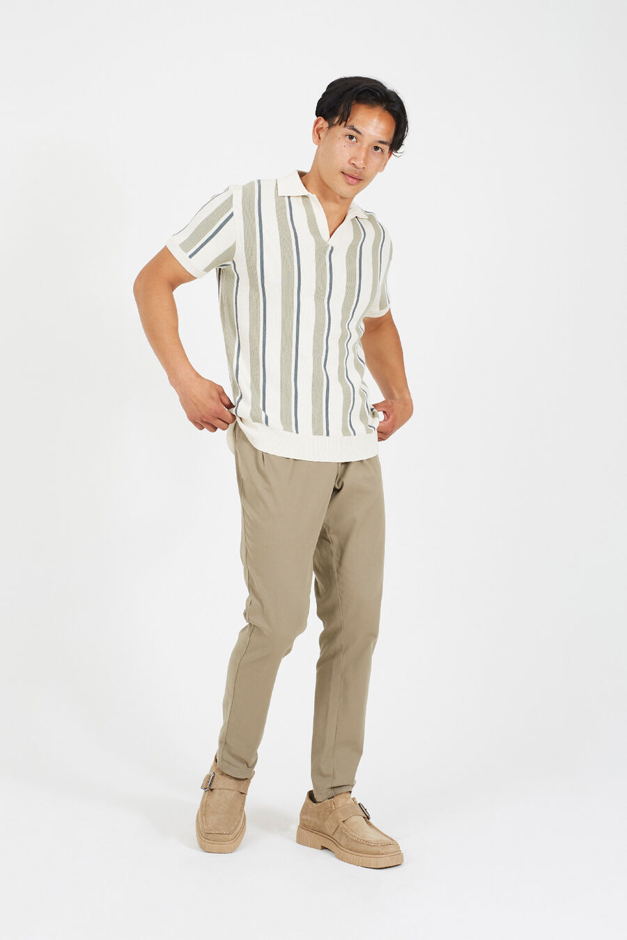 Polo de punto con manga corta