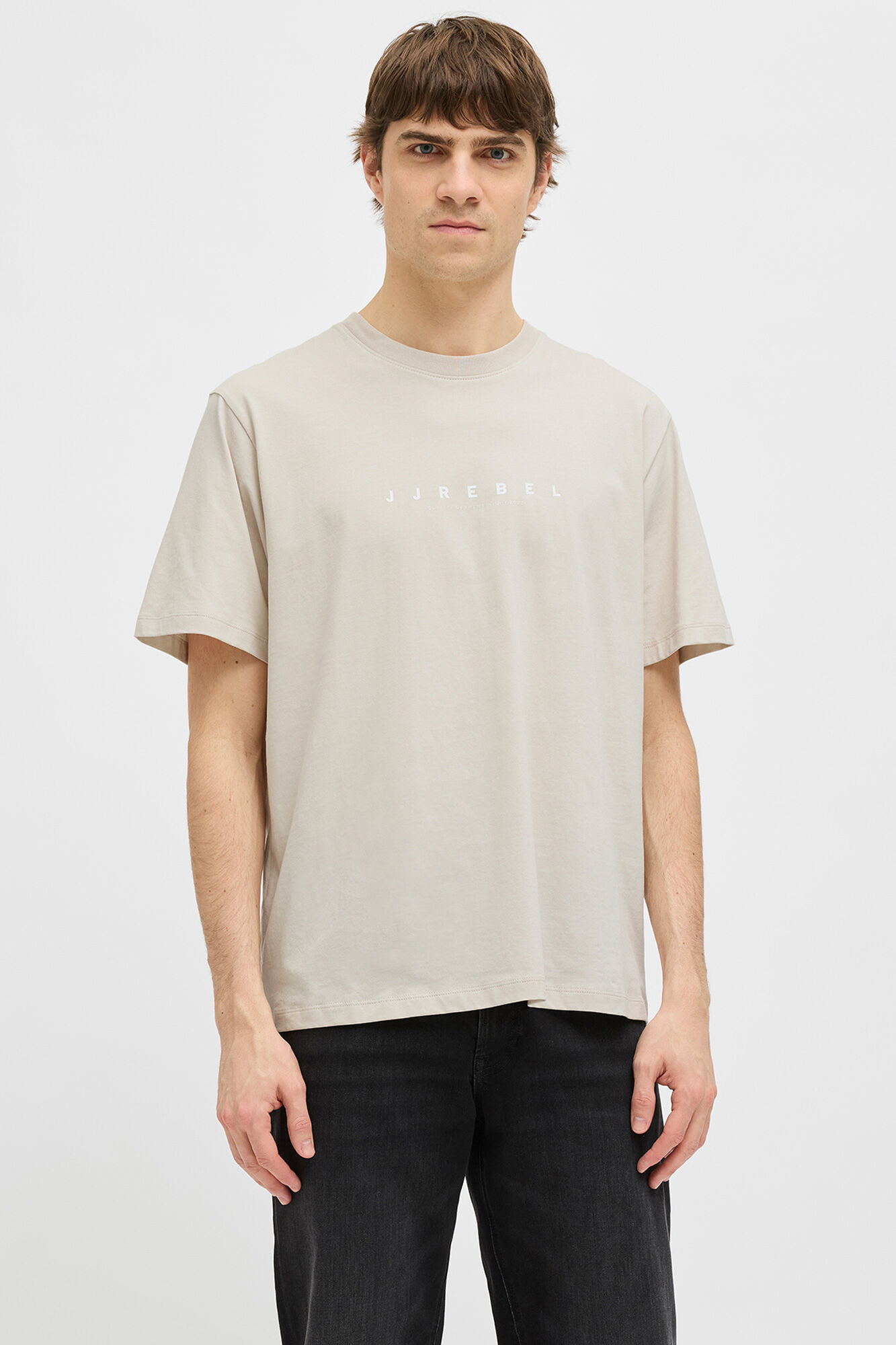 JJ REBEL Camiseta b&aacute;sica de manga curta com logo