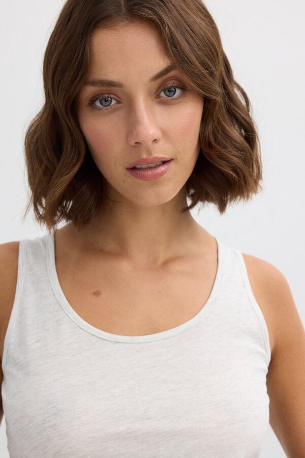 Inside Basic racer back T-shirt grey