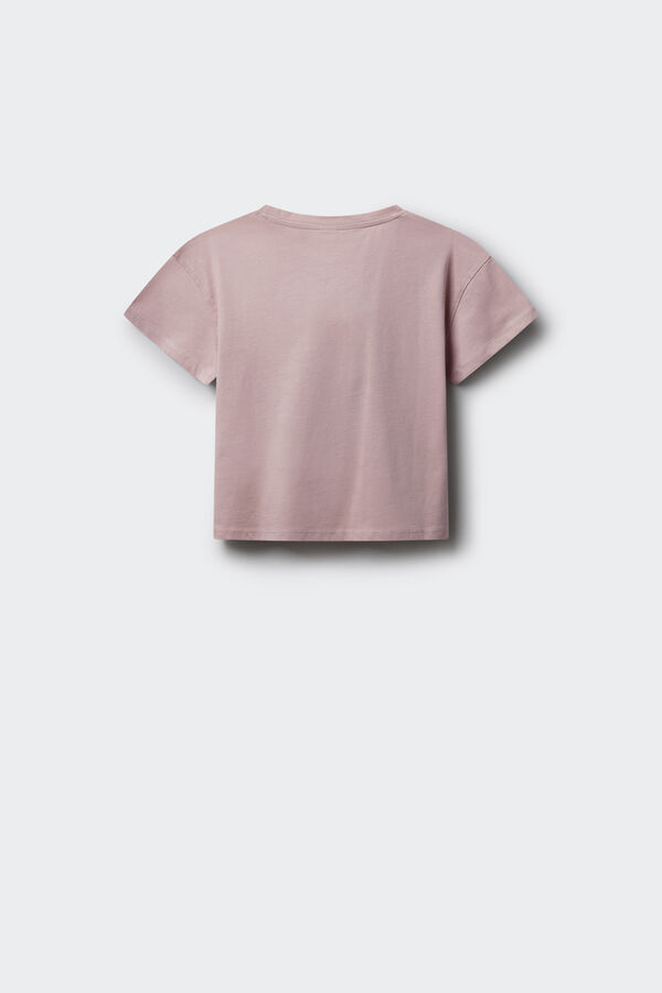 Springfield Kids Camiseta feminina com botas de cowboy rosa