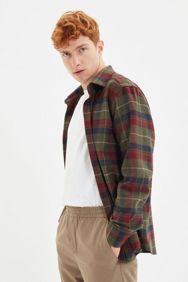 Trendyol Camisa de le&ntilde;ador kaki