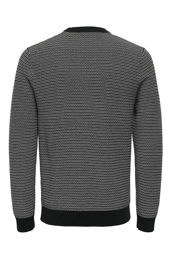Only & Sons Jersey estructura cuello redondo negro