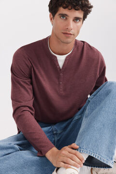 Springfield Double neck Henley long sleeve T-shirt